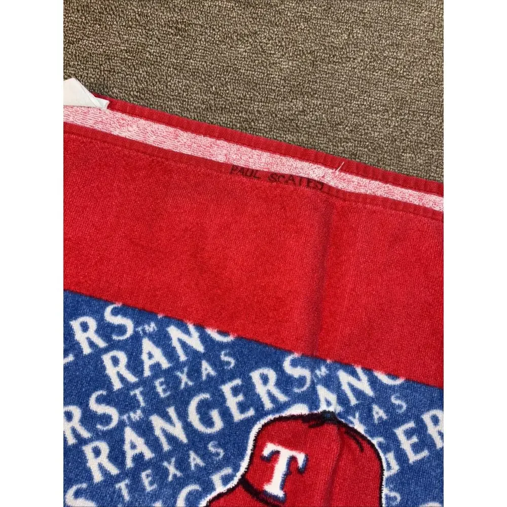 Vintage 90s Texas Rangers Bath Towel